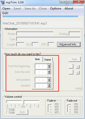 Mp3Trimܛṩd-Mp3Trim̎3.04