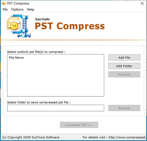 SysTools PST CompressԶ˹ٷ2024°ɫذװ