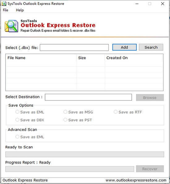 SysTools Outlook Express RestoreԶ˹ٷ2024°ɫذװ