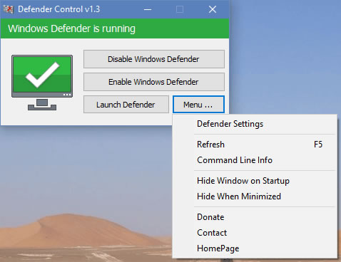 Defender Control(Defenderرչ)