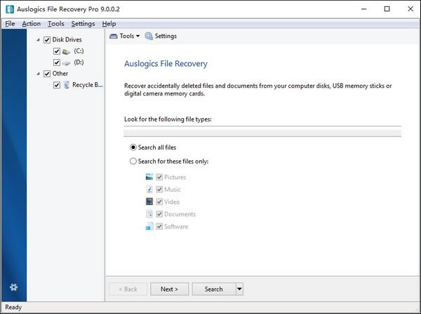 Auslogics File Recovery ProԶ˹ٷ2024°ɫذװ