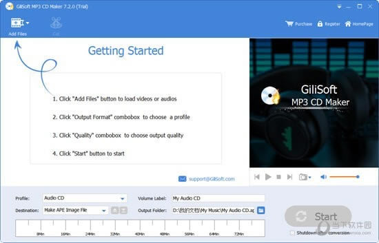 GiliSoft MP3 CD MakerԶ˹ٷ2024°ɫذװ