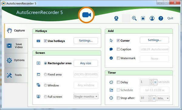 AutoScreenRecorder 5���Զ˹ٷ�����2024���°���ɫ������ذ�װ
