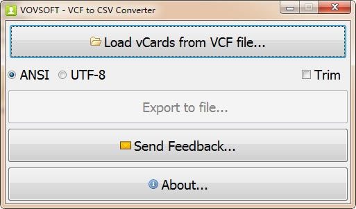 VovSoft VCF to CSV ConverterԶ˹ٷ2024°ɫذװ