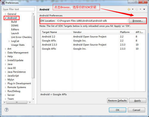 Android SDKôEclipse ʹ