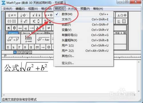 mathtype空格怎么打截图2
