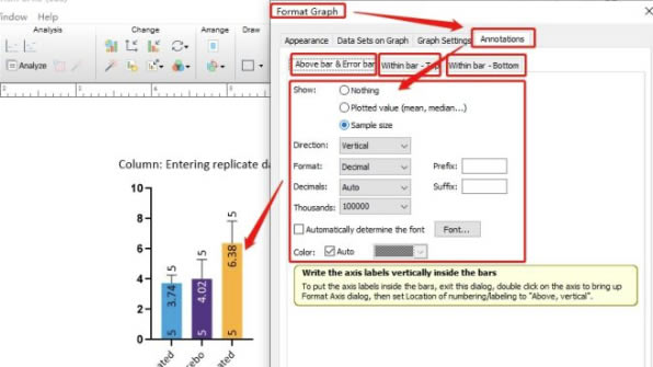 GraphPad Prism8特别版怎么在柱状图上加置信区间