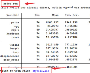 Stata15İͳƷWord