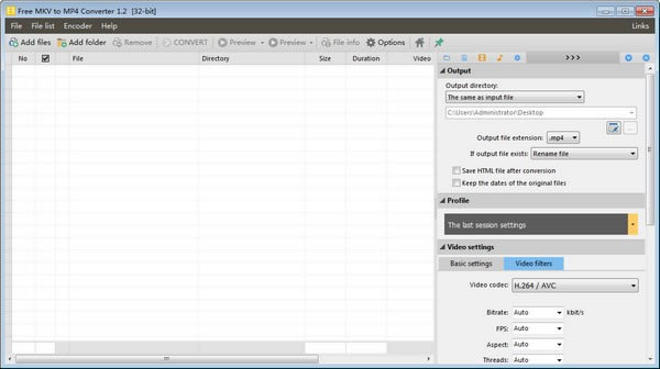 Free MKV to MP4 Converterٷ汾ءFree MKV to MP4 Converter(MKVתMP4ת) v1.2 ٷ汾