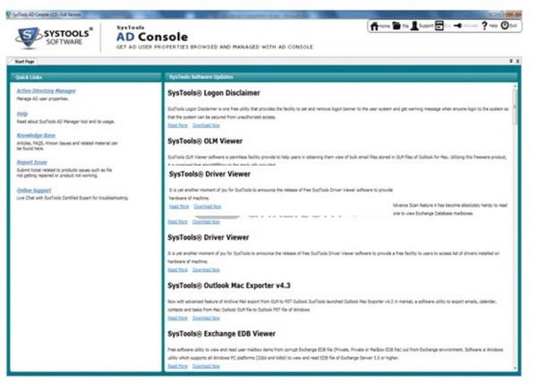 SysTools AD ConsoleѰءSysTools AD Console(AD) v1.0 ٷ汾