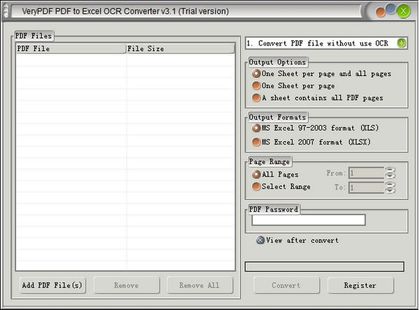 VeryPDF PDF to Excel OCR Converterٷ汾ءVeryPDF PDF to Excel OCR Converter(PDFתExcel) v3.1 ٷ汾