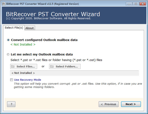 BitRecover PST Converter WizardرءPSTʽת(BitRecover PST Converter Wizard) v11.5 Ѱ