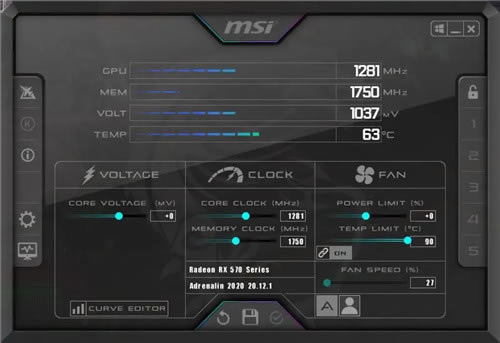 ΢СɻƵ΢СɻƵṩ(MSI Afterburner) v4.6.4 ٷʽİ