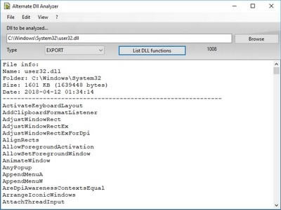 Alternate DLL AnalyzerءAlternate DLL Analyzer(DLL) v1.870 ٷ汾