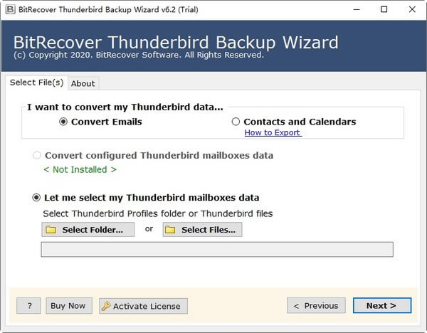 BitRecover Thunderbird Backup Wizardٷ汾ءBitRecover Thunderbird Backup Wizard(ݱ) V6.2 ٷ汾
