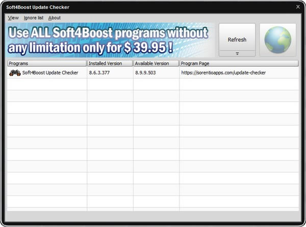 Soft4Boost Update CheckerءSoft4Boost Update Checker(Ӧó) v7.6.9.805 ٷ汾