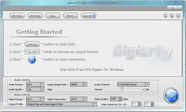 WinX Free DVD to DivX RipperءWinX Free DVD to DivX Ripper v3.1.17.0 ٷ汾