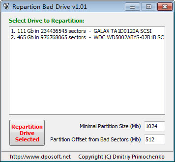 Repartion Bad DriveرءRepartion Bad Drive(Ӳ̻빤) v1.01 ٷ汾