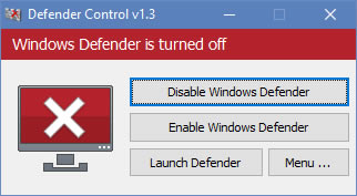 DefenderءWindows Defender Control(Defenderرչ) v1.6 İ-վ