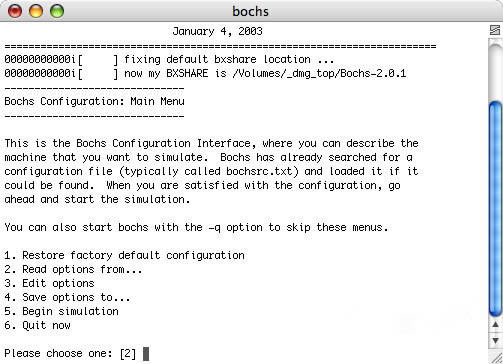 BochsءBochsģ v2.6.8 pc