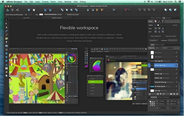 AffinityDesignerİءAffinity Designer for Macر v1.7.1.404 İ