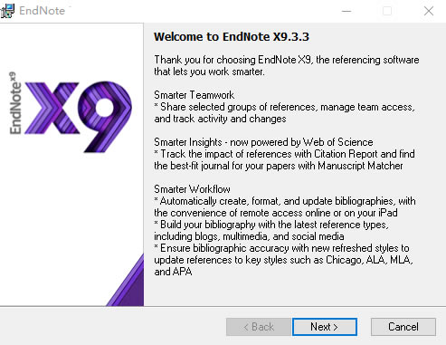 EndNote X9ܛ氲bE؈D1