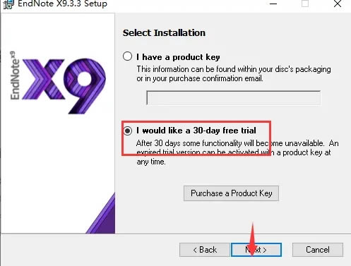 EndNote X9特別版安裝步驟2