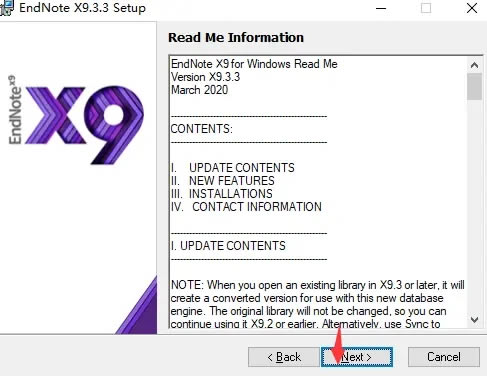 EndNote X9特別版安裝步驟3