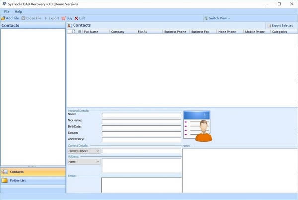 【SysTools OAB Recovery免費版下載】SysTools OAB Recovery(OAB數據恢復軟件) v3.0 官方版本