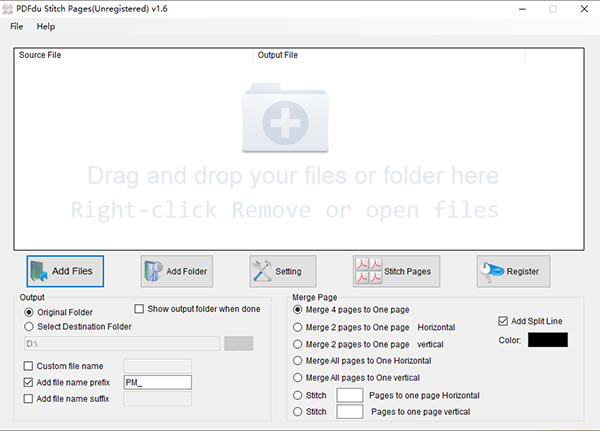 【PDFdu Stitch Pages官方版本下載】PDFdu Stitch Pages(pdf頁面拼接) v1.6 官方版本
