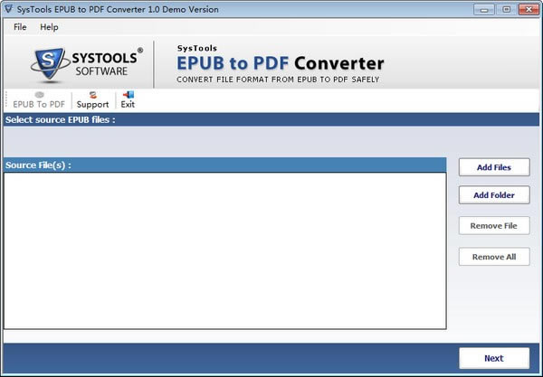 【SysTools EPUB to PDF Converter下載】SysTools EPUB to PDF Converter(EPUB轉PDF軟件) v1.0 官方版本