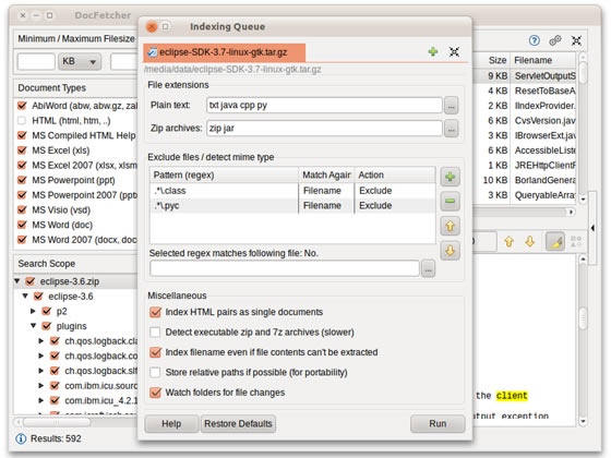 DocFetcherdDocFetcherİ v1.1.22 °