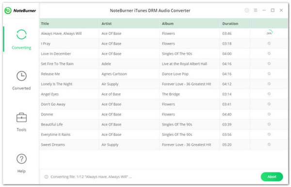 NoteBurner iTunes DRM Audio Converter特別版使用教程截圖4