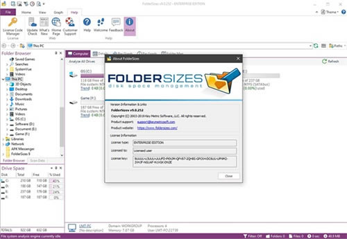 【FolderSizes中文版下載】FolderSizes漢化版 v8.2.134.0 綠色免費版
