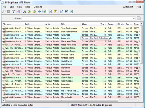 【EF Duplicate MP3 Finder免費版下載】EF Duplicate MP3 Finder(MP3文件查重工具) v20.09 官方版本