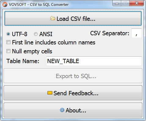 CSV to SQL ConverterرءCSV to SQL Converter(CSVתSQLת) v1.2 ٷ汾