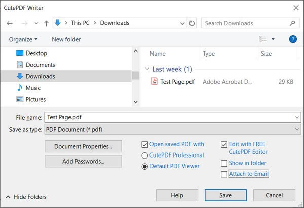 CutePDF Writerתءpdfת(CutePDF Writer) v4.0.0.3 ٷ汾