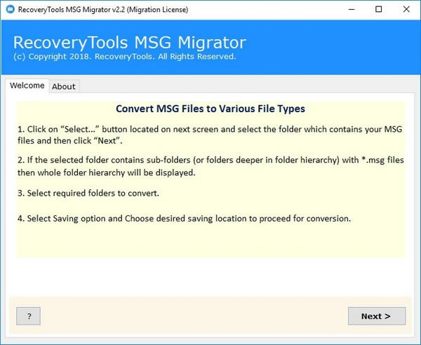 RecoveryTools MSG MigratorתءRecoveryTools MSG Migrator(MSGļת) v2.4 ٷ汾