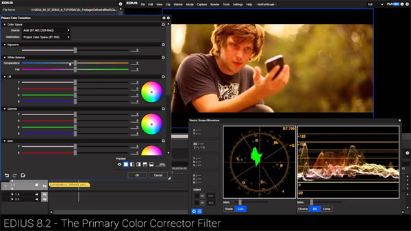 EDIUS��ɫ����ô����Ƶ���е�ɫ