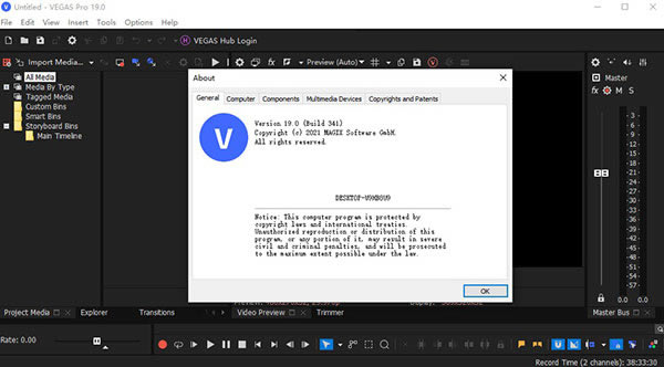 Vegas Pro19رءVegas Pro19ر v19.0.1.99 ư(ر𲹶)-վ