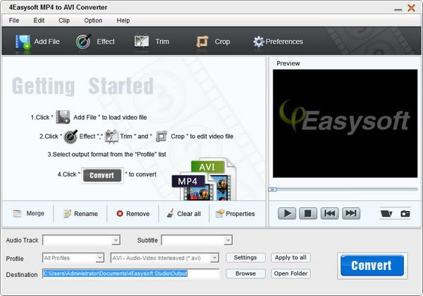 4Easysoft MP4 to AVI ConverterѰء4Easysoft MP4 to AVI Converter(MP4תAVIƵת) v3.2.26 ٷ汾