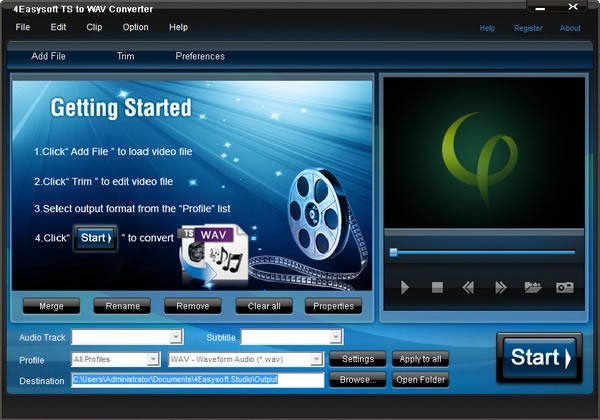 4Easysoft TS to WAV Converterء4Easysoft TS to WAV Converter(TSתWAVƵת) v3.2.22 ٷ汾