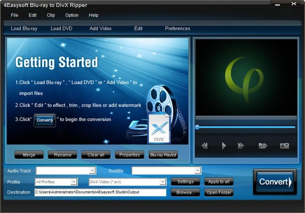 4Easysoft Blu-ray to DivX Ripperٷ汾ء4Easysoft Blu-ray to DivX Ripper(Ƶת) v3.1.30 ٷ汾