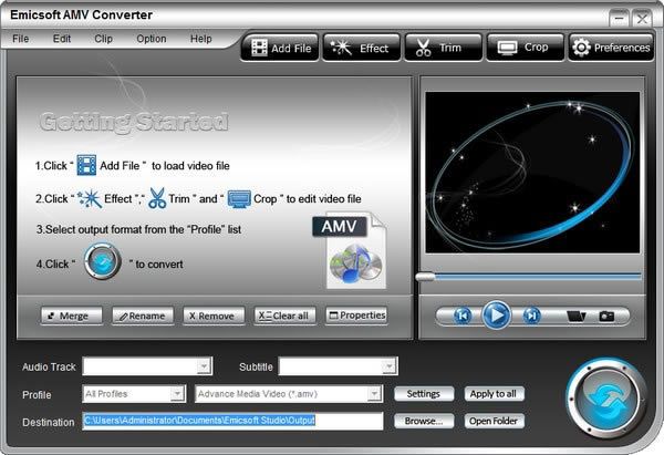 Emicsoft AMV ConverterءEmicsoft AMV Converter(AMVת) v4.1.20 ٷ汾