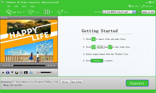 ��7thShare 3D Video Converter�ٷ��汾���ء�7thShare 3D Video Converter(��Ƶת����) v5.8.8 �ٷ��汾