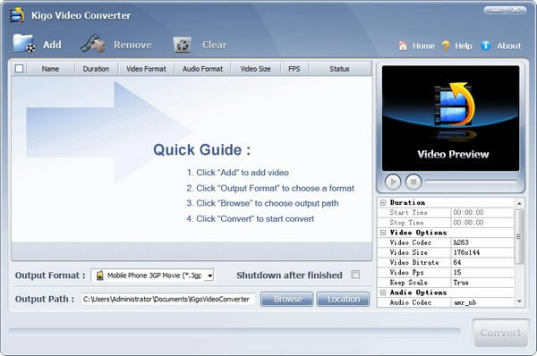 ��Kigo Video Converter�ٷ��汾���ء�Kigo Video Converter(��Ƶת����) v1.1.1 �ٷ��汾