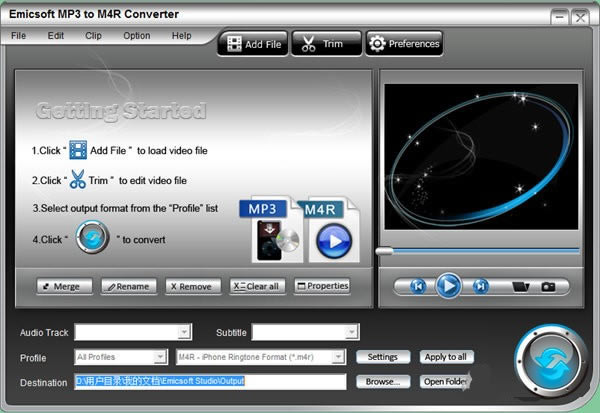 ��Emicsoft MP3 to M4R Converter���ء�Emicsoft MP3 to M4R Converter(MP3תM4Rת����) v4.1.20 �ٷ��汾