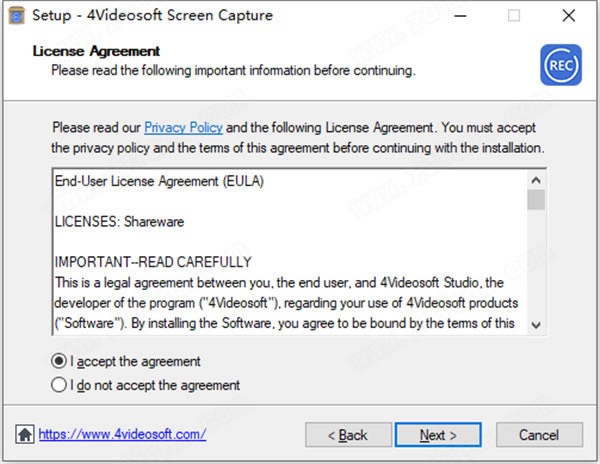 4Videosoft Screen Capture��װ�̳̽�ͼ2