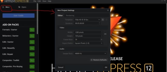 Hitfilm 3 Express������Ƶ�̳̽�ͼ1