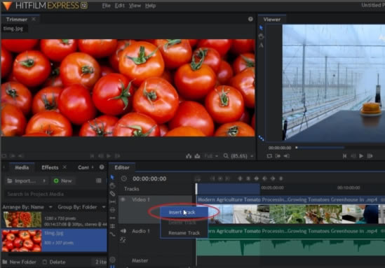 Hitfilm 3 Express������Ļ�̳̽�ͼ2